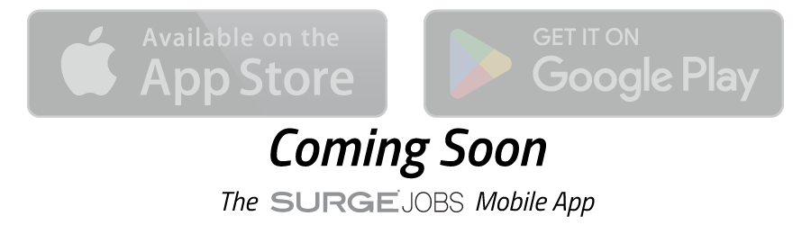 Surge Jobs app will soon be available as a mobile app.